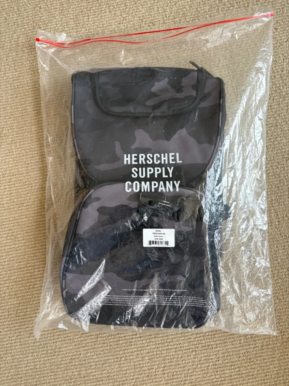 Herschel Novel Carry On Duffle Black Night Camo NWT